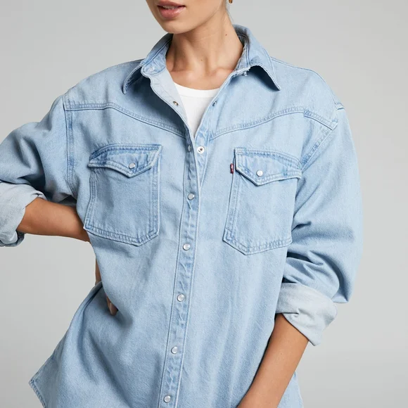 Levi's Dorsey Xl Western Denim Shirt - Picture 4 of 9